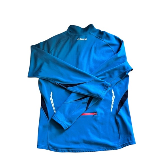 Pearl Izumi Select Series Pullover Cycling Jacket Sz L Teal Fleece Lined Pocket - Picture 3 of 6